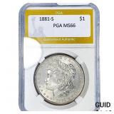 1881-S Morgan Silver Dollar PGA MS66