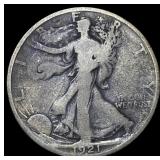 1921-D Silver Walking Liberty Half Dollar LIGHTLY