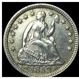 1853 Arrows Seated Liberty Half Dime CLOSELY UNCIR