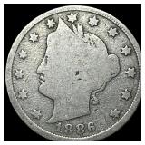 1886 Liberty Head Nickel NICELY CIRCULATED