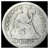 1853 Arrows Seated Liberty Quarter NICELY CIRCULAT