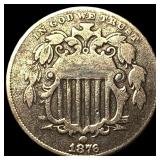 1876 Shield Nickel NICELY CIRCULATED