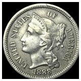1888 Nickel Three-Cent Piece CLOSELY UNCIRCULATED