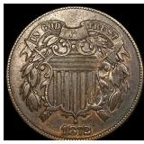1872 Copper Two-Cent Piece LIGHTLY CIRCULATED