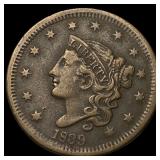1839 Coronet Head Large Cent NEARLY  UNCIRCULATED