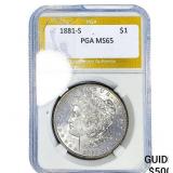 1881-S Morgan Silver Dollar PGA MS65