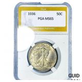 1936 Walking Liberty Half Dollar PGA MS65