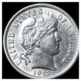 1912 Silver Barber Dime CLOSELY UNCIRCULATED