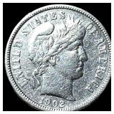 1902-O Silver Barber Dime CLOSELY UNCIRCULATED