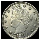 1901 Liberty Head Nickel CLOSELY UNCIRCULATED
