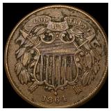 1864 Bronze Two-Cent Piece ABOUT UNCIRCULATED