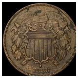 1868 Bronze Two-Cent Piece NEARLY UNCIRCULATED