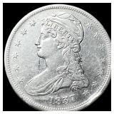 1837 Capped Bust Half Dollar NEARLY  UNCIRCULATED