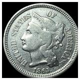 1865 Nickel Three-Cent Piece LIGHTLY CIRCULATED