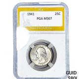 1941 Washington Silver Quarter PGA MS67