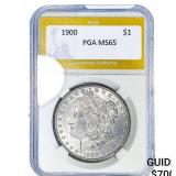 1900 Morgan Silver Dollar PGA MS65