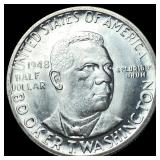 1948 Silver Half Dollar Booker T. Washington GEM B
