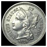 1879 Nickel Three-Cent Piece CLOSELY UNCIRCULATED