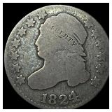 1824 Capped Bust Dime NICELY CIRCULATED