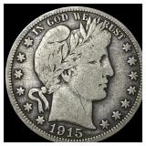 1915-S Silver Barber Half Dollar LIGHTLY CIRCULATE