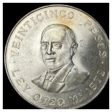 1972 Mexico Silver 25 Pesos UNCIRCULATED