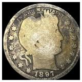 1897-S Silver Barber Quarter NICELY CIRCULATED