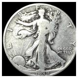 1938-D Silver Walking Liberty Half Dollar  NICELY