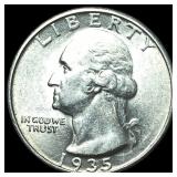 1935 Silver Washington Quarter CHOICE AU