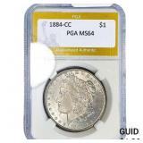 1884-CC Morgan Silver Dollar PGA MS64