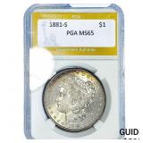 1881-S Morgan Silver Dollar PGA MS65