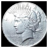 1928 Silver Peace Dollar LIGHTLY CIRCULATED