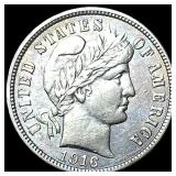 1916 Silver Barber Dime CLOSELY UNCIRCULATED