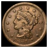 1851 Braided Hair Large Cent NEARLY UNCIRCULATED
