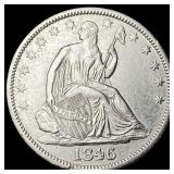 1846-O Silver Half Dollar CLOSELY UNCIRCULATED
