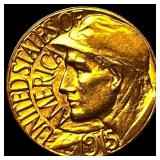 1915-S Gold $1 Panama-Pacific Exposition CLOSELY U