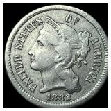 1882 Nickel Three-Cent Piece LIGHTLY CIRCULATED