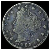1886 Liberty Head Nickel LIGHTLY CIRCULATED