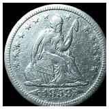 1853 Arrows Seated Liberty Quarter LIGHTLY CIRCULA