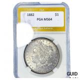 1882 Morgan Silver Dollar PGA MS64
