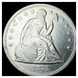 1872 Silver Seated Liberty Dollar NEARLY  UNCIRCU