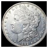 1892 Silver Morgan Dollar CLOSELY  UNCIRCULATED
