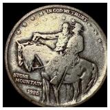 1925 Silver Stone Mountain Half Dollar NICELY  CI