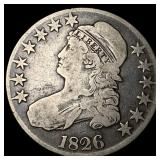 1826 Capped Bust Half Dollar LIGHTLY CIRCULATED