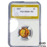 1947 Wheat Cent PGA MS66+ RD