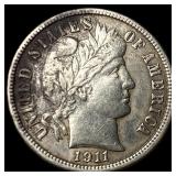 1911 Barber Dime NEARLY UNCIRCULATED