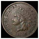 1868 Indian Head Cent NEARLY UNCIRCULATED
