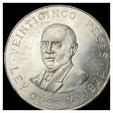 1972 Mexico Silver 25 Pesos UNCIRCULATED