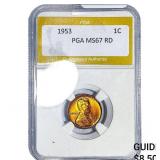 1953 Wheat Cent PGA MS67 RD