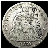 1876 Seated Liberty Half Dollar (Counterstamped).