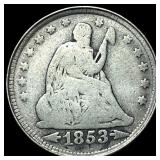 1853 Arrows Seated Liberty Quarter NICELY CIRCULAT